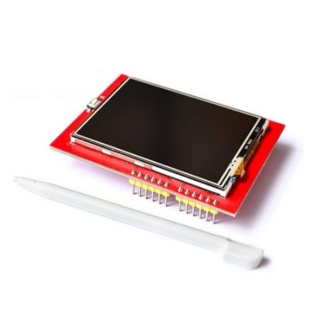 2,4" színes TFT lcd érintő kijelző, 240x320, touchscreen Arduino shield, Vezérlő IC: ST7789V