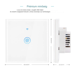 VOLLAI - FKK/FK Okos fali érintő kapcsoló, WiFi, RF, Bluetooth távirányító