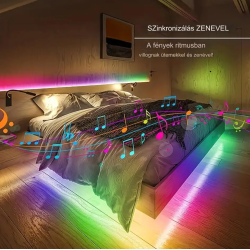 WiFi RGB LED szalagfény szett 5m - Távirányítóval és APP vezérléssel