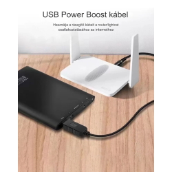 USB DC 5V–12V átalakító kábel + csatlakozófejek