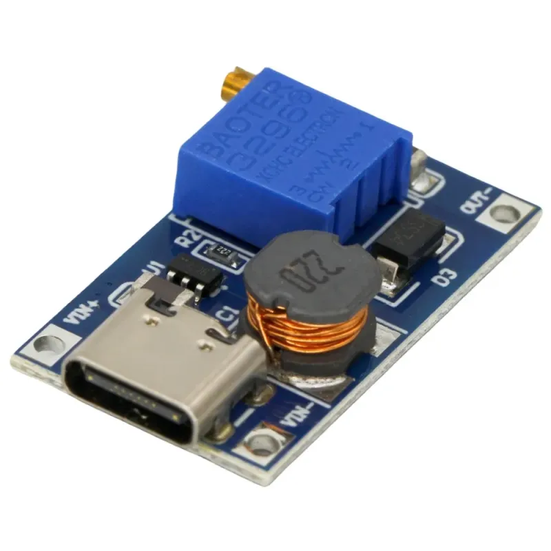 MT3608-Type C USB DC-DC Step Up Modul 5V-28V