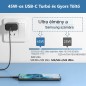 45W USB C Turbó és Gyors Töltő PD 3.0 Fali Töltő Samsung Galaxy és más Készülékekhez