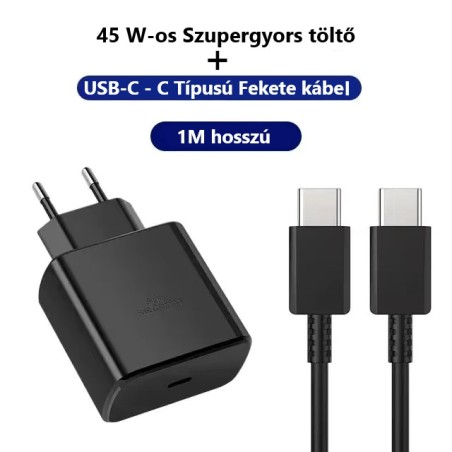 45W USB C Turbó és Gyors Töltő PD 3.0 Fali Töltő Samsung Galaxy és más Készülékekhez