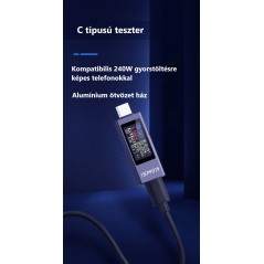 KWS-2303C Type-C teszter – 240W gyorstöltés támogatás | SmartElektronika.hu