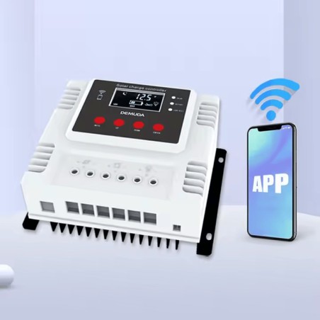 Wi-Fi-s Napelem Töltésvezérlő – 12V/24V/48V PWM Szabályzó 10A-60A