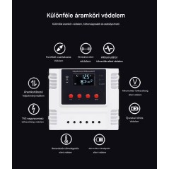 Wi-Fi-s Napelem Töltésvezérlő 12V/24V/48V – Maximális 60A, PWM Szabályzó, Távfelügyelet Android Appal | SmartElektronika.hu