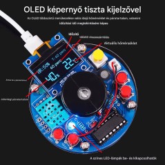 USB Párásító DIY Kit – OLED kijelzővel és páratartalom mérővel