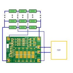 Li-ion töltésvezérlő – BMS 3S 40A – Balanced